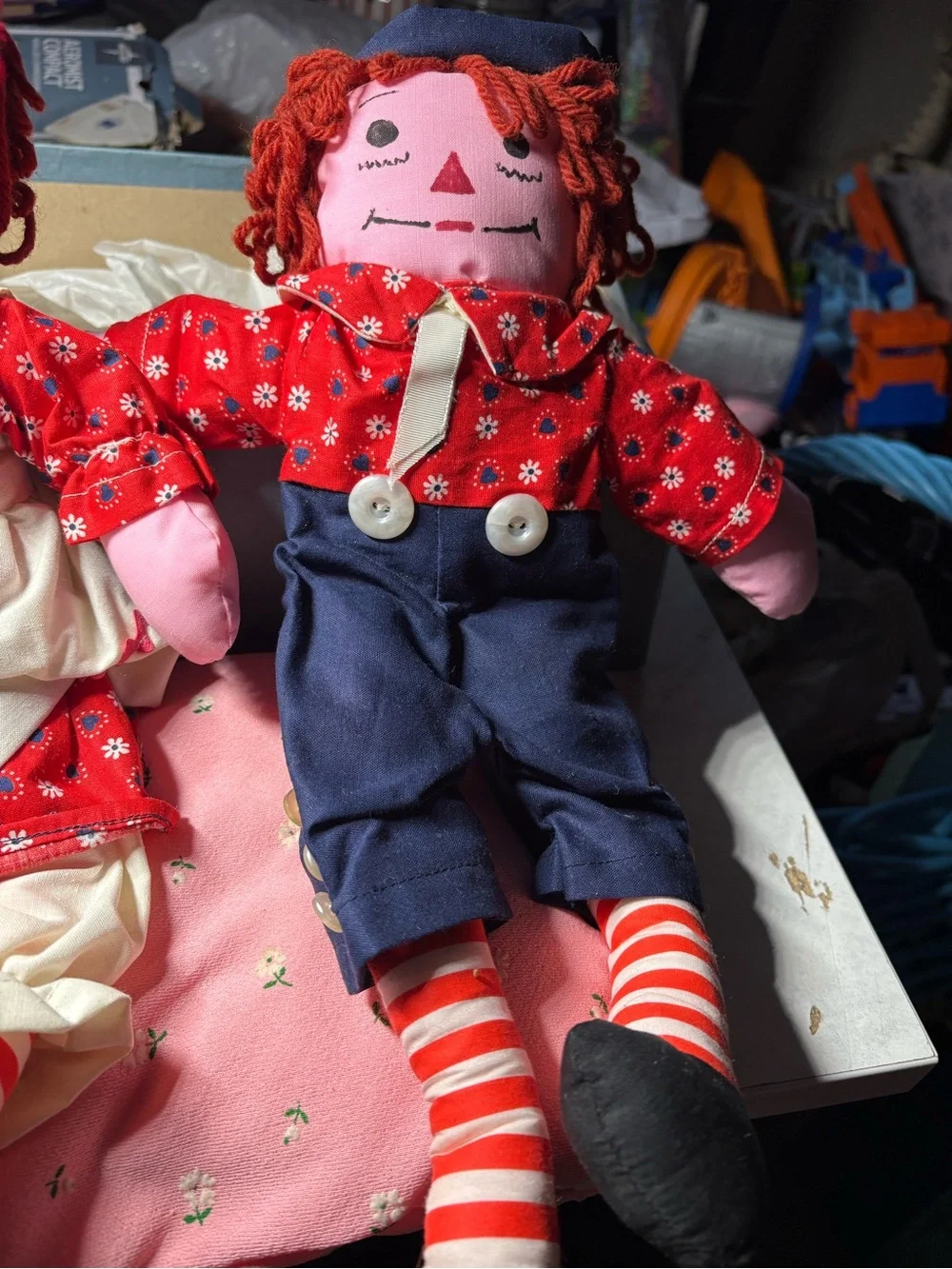 Handmade Raggedy Ann and Andy dolls
